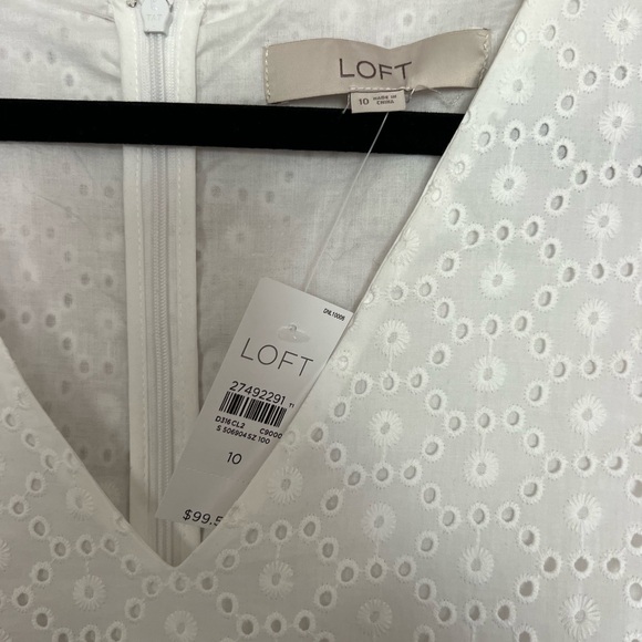 Loft eyelet white dress - Picture 3 of 3